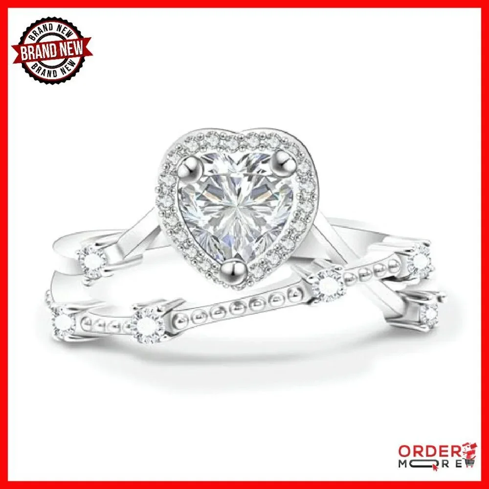 925 Sterling Silver Moissanite Wedding Band Size 6-8 Anniversary Ring - Picture 2 of 8